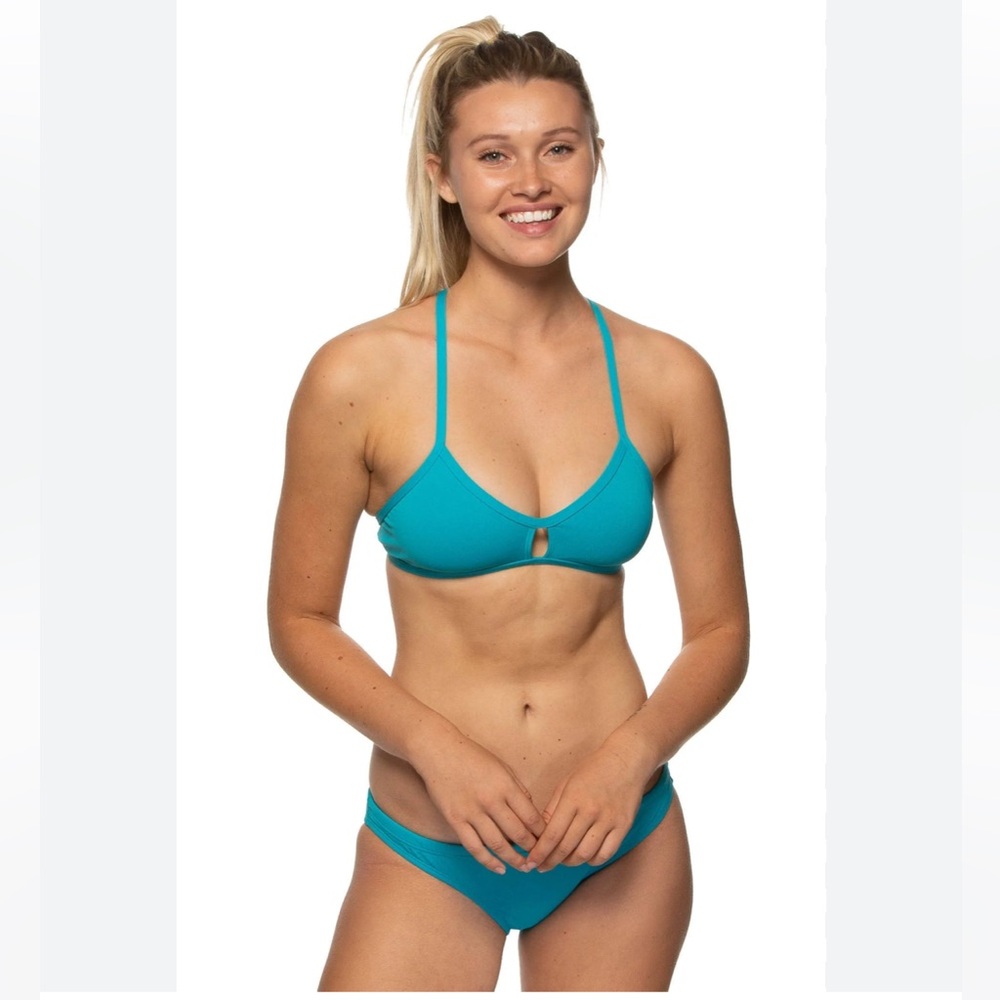 Jolyn Midl bikini bottom - Teal, size Large